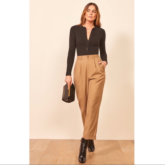 NEW REFORMATION BLACK BUTTON FRONT BODYSUIT - Picture 8 of 8